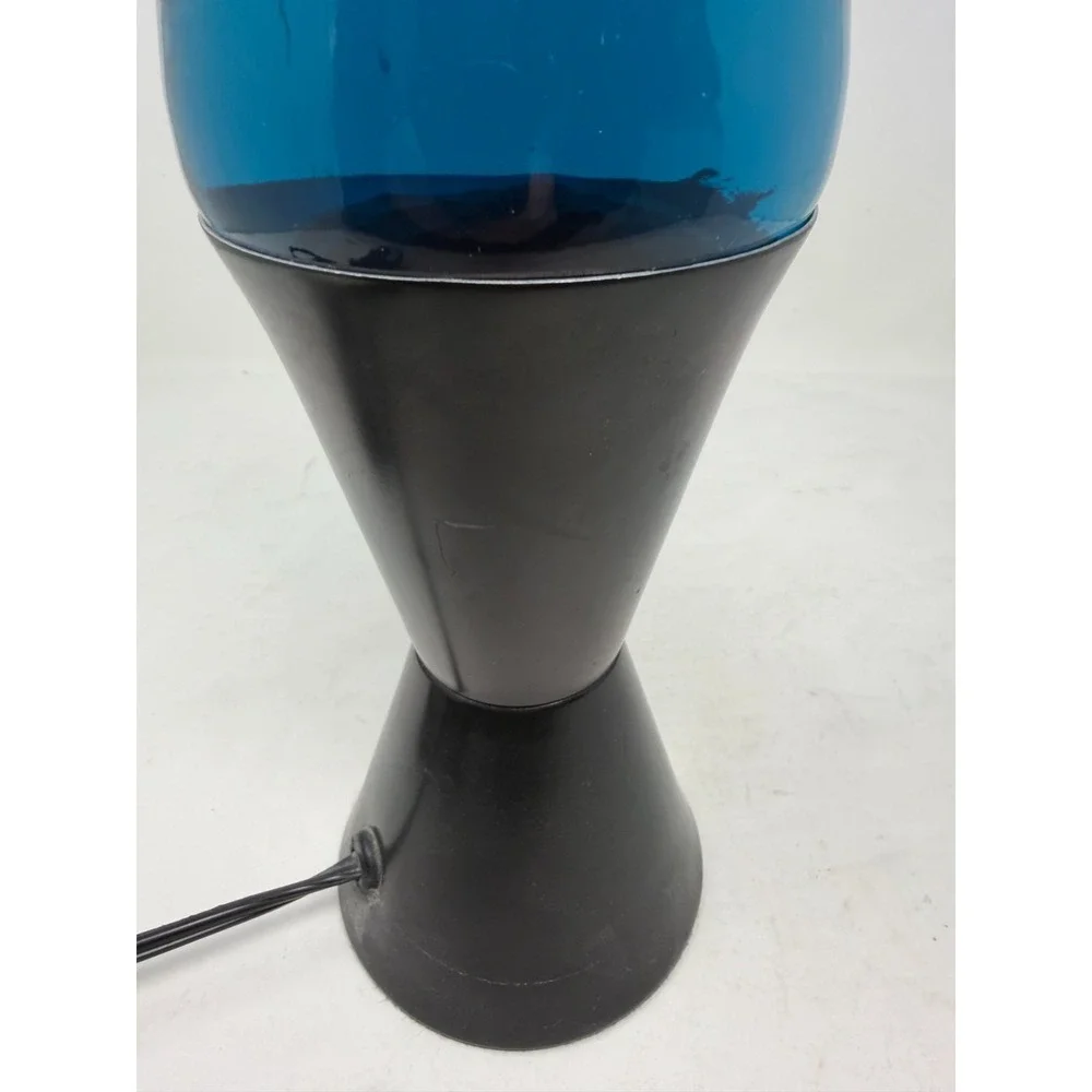 Vintage Lava Lite Premier Lamp Black Blue Liquid Red Wax Tested Working